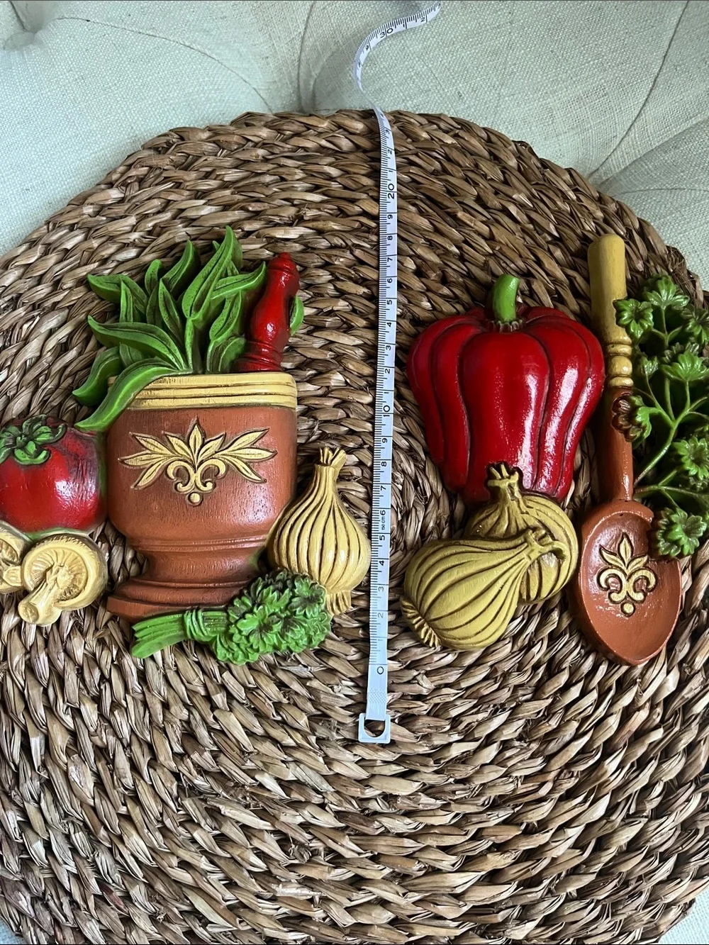 Vintage Dart Industries “Spice Of Life” Vegetable Wall Plaques – Made in the USA